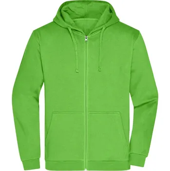 Pánská mikina Daiber Pánská mikina na zip s kapucí Promo Zip Hoody JN756 Barva: Zelená limetková, Velikost: XXL
