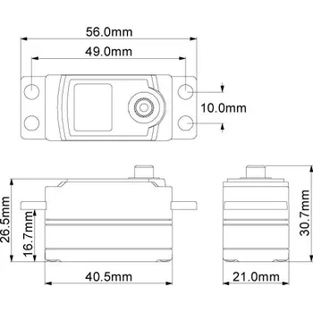 Kyosho Le Mans 40S KS4241-08M Low Profile Servo - expresní doprava