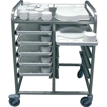 Úklidový vozík VOZÍK NEK 2/5 COMBISET S HORNÍ ODKLÁDACÍ POLICÍ, BEZ OPLÁŠ | ABNER, 91069