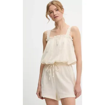 Dámská halenka Halenka a bavlněné šortky Answear.LAB N24173.tos béžová 01X, vel. M