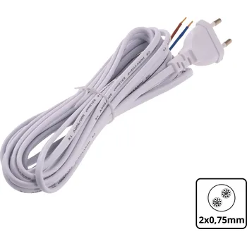 Elektrická vidlice T-LED s.r.o. Flexo šňůra 3m 2x0,75mm2 Varianta: Bílá