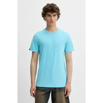 Pánské tričko Bavlněné tričko Superdry pánské, modrá barva, M1012140A-F7Q M1012140A.F7Q 50X, vel. XL