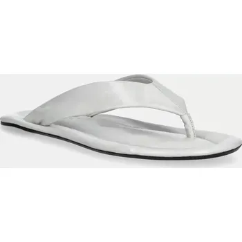 Dámské žabky Kožené žabky By Far dámské, bílá barva, na plochém podpatku, MWFFO001CL034WH025PL 00X, EUR 40