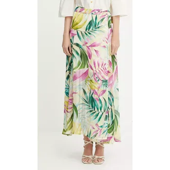 Dámská sukně Sukně Guess NEW ROMANA žlutá barva, maxi, áčková, W5GD66 WH9Z2 W5GD66.WH9Z2 11X, vel. XL