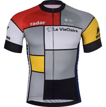cyklistický dres BONAVELO Cyklistický dres s krátkým rukávem - 1985 LA VIE CLAIRE RADAR - vícebarevná 5XL