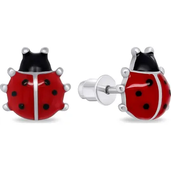 Módní doplněk Brilio Silver Slušivé stříbrné náušnice Berušky EA811W + 2 měsíce na vrácení zboží