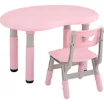 inSPORTline Dětský stolek s židlí Kucerino růžová
