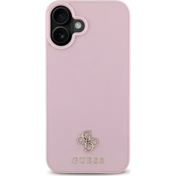 Telefonní příslušenství Guess PU Grained 4G Small Metal Logo MagSafe Zadní Kryt pro iPhone 16 Růžová Stylový zadní kryt Guess pro iPhone spojuje prémiovou ochranu s ikonickým módním designem. Ideální volba pro ty, kteří cht