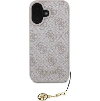 Telefonní příslušenství Guess 4G Charm Zadní Kryt pro iPhone 16 Tone on Tone Růžová Stylový zadní kryt Guess pro iPhone spojuje prémiovou ochranu s ikonickým módním designem. Ideální volba pro ty, kteří chtějí chránit telef