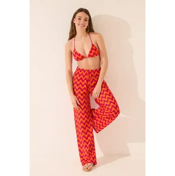 Dámské kalhoty Kalhoty women'secret dámské, růžová barva, široké, high waist, 5549003 30X, vel. S