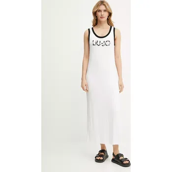 Dámské šaty Šaty Liu Jo bílá barva, maxi, VA5134.JS360 00X, vel. S