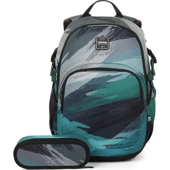 Školní batoh Žíhaný studentský batoh Topgal v setu - YOKO 25039