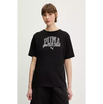 Dámské tričko Bavlněné tričko Puma 685031 černá 99X, vel. S