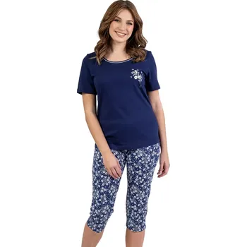 Dámská móda Dámské pyžamo 691/51 Regina Barva/Velikost: granát (modrá) / XL