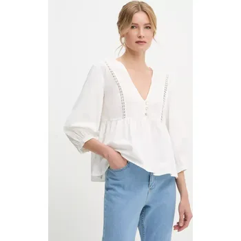 Dámská halenka Bavlněná halenka Answear.LAB dámská, bílá barva, hladká FT977.hos 00X, vel. M