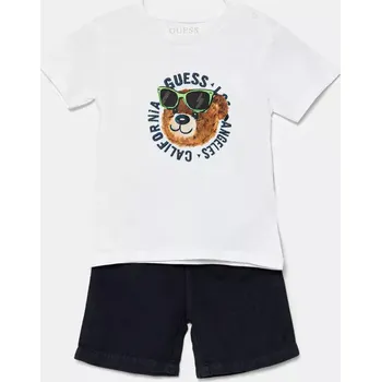 Kojenecká souprava Kojenecká souprava ze lněné směsi Guess bílá barva, I5GG09 K5M20 I5GG09.K5M20.PPYA 00X, vel. 62-68