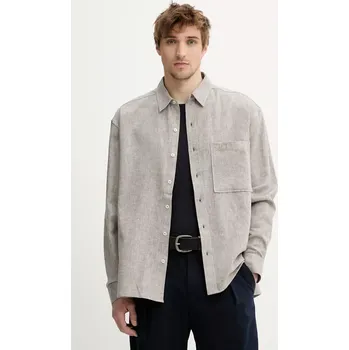 Pánská košile Lněná košile IRO pánská, béžová barva, relaxed, s klasickým límcem, MP18ARIC 80X, vel. 42