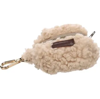 sáček na exkrement Zásobník na sáčky na výkaly FLAMINGO Pookie béžový 8,5x5x14cm