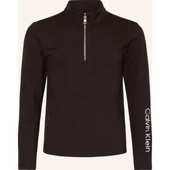 Dámské tričko Calvin Klein Dívčí Tričko S Dlouhým Rukávem, černá, 140