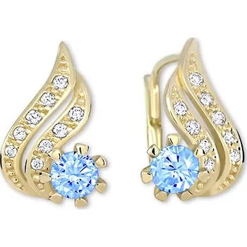 Náušnice Soliter Krásné náušnice ze žlutého zlata se zirkony 239 001 00529 0000500 + 2 měsíce na vrácení zboží