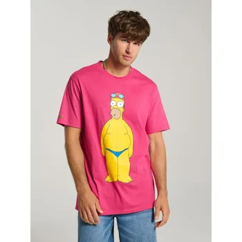 Oblečení a móda Sinsay - Tričko The Simpsons - sytě růžová - 8922I-42X - 8922I-42X-XS