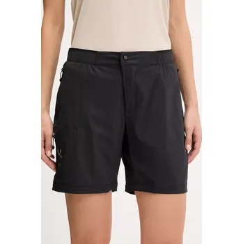 Dámské kraťasy Outdoorové šortky Haglöfs L.I.M Fuse II dámské, černá barva, medium waist, 607710 99X, vel. 42