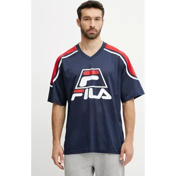 Pánské tričko Tričko Fila Lommel pánské, tmavomodrá barva, s aplikací, FAM0915 59X, vel. S