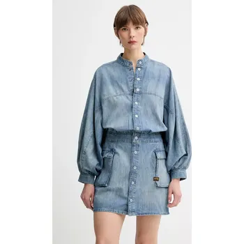 Dámské šaty Džínové šaty G-Star modrá barva, mini, D26286-D539 D26286.D539 55J, vel. L