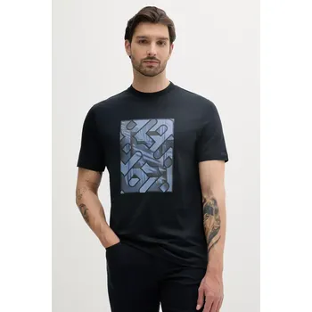 Pánské oblečení Bavlněné tričko BOSS 50538438 námořnická modř 59X, vel. M