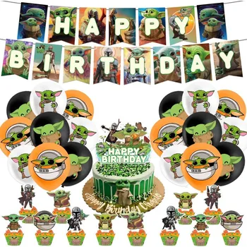 Party dekorace Set narozeninová dekorace Baby Yoda| Mandalorian