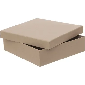 Obalový materiál dp Craft Kartonová krabice 23,5×23,5×6,5cm - kraftová