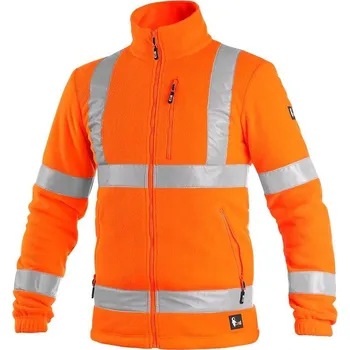 pracovní bunda CXS PRESTON / Reflexní fleecová bunda - oranžová S