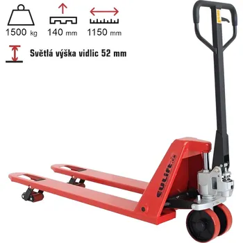 Paletový vozík Nízkoprofilový paletový vozík BFL15, do 1 500 kg, s polyuretanovými koly