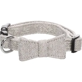 Obojek pro psa Obojek FLAMINGO Nelson s mašlí šedý (XS) 1,5x25-40cm