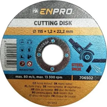 Řezný kotouč Kotouč na kov řezný Ø 115 x 1,2 x 22,2 mm, ENPRO