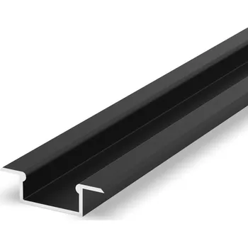 LED lišta T-LED s.r.o. LED profil P6-2 černý vestavný Varianta: Profil bez krytu 1m