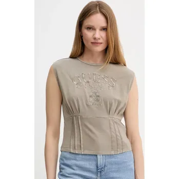 Top Guess béžová barva, W5GI22 K49A1 W5GI22.K49A1 80X, vel. M