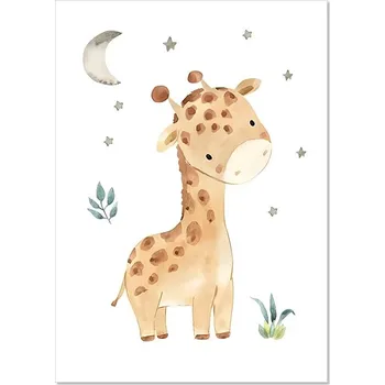 Plakát Boho zvířecí dětské obrázky na plátno | dětské plakáty - 2 , 15 x 20 cm bez rámu