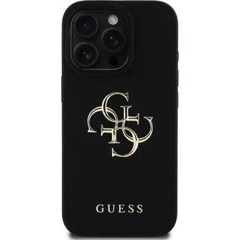 Telefonní příslušenství Guess PU Grained 4G Metal Logo Zadní Kryt pro iPhone 16 Pro Černá Stylový zadní kryt Guess pro iPhone spojuje prémiovou ochranu s ikonickým módním designem. Ideální volba pro ty, kteří chtějí chránit