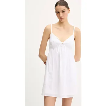 Dámské šaty Bavlněné šaty Hollister Co. bílá barva, mini, KI359-5065 KI359.5065.100 00X, vel. XXS