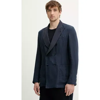 Pánské sako Plátěné sako BARENA VENEZIA Camicia Mola pánské, tmavomodrá barva, GIU5056.3144 59X, vel. 50