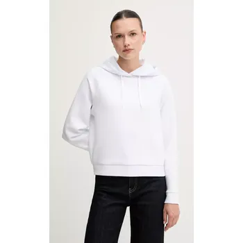 Dámská mikina Mikina Armani Exchange dámská, bílá barva, s kapucí, hladká, XW000827 AF13397 XW000827.AF13397.NOS 00X, vel. M
