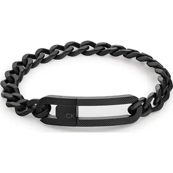 Módní doplněk Calvin Klein Černý pánský náramek z oceli Link 35000133 + 2 měsíce na vrácení zboží