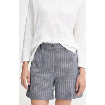 Dámské kraťasy Šortky s příměsí lnu United Colors of Benetton dámské, modrá barva, high waist, 49KBD901X 95X, vel. 36