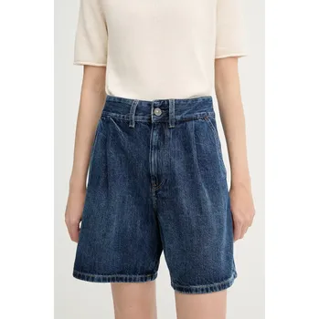 Dámské kraťasy Džínové šortky G-Star dámské, tmavomodrá barva, high waist, D25985-D788 D25985.D788 59J, vel. 25