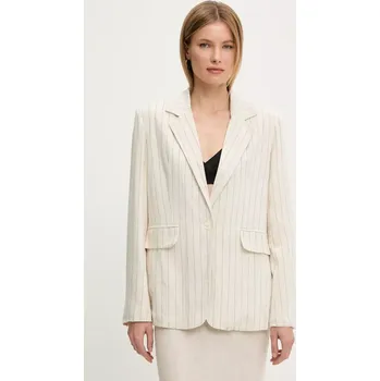 Dámské sako Plátěné sako Answear.LAB béžová barva 6466.hos 80X, vel. L