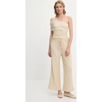 Dámská halenka Halenka a kalhoty Answear.LAB dámská, béžová barva b9756.9746.fos 80X, vel. S