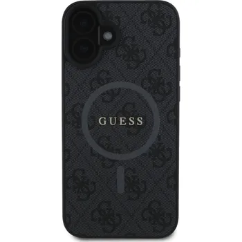Telefonní příslušenství Guess PU Leather 4G Colored Ring MagSafe Zadní Kryt pro iPhone 16 Černá Stylový zadní kryt Guess pro iPhone spojuje prémiovou ochranu s ikonickým módním designem. Ideální volba pro ty, kteří chtějí c