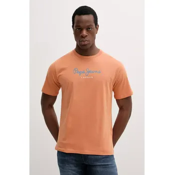 Pánské tričko Bavlněné tričko Pepe Jeans Eggo pánské, zelená barva, s potiskem, PM508208 22X, vel. S