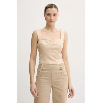 Top Guess AURORA dámský, béžová barva, W5GH80 WH5M2 W5GH80.WH5M2 08X, vel. M